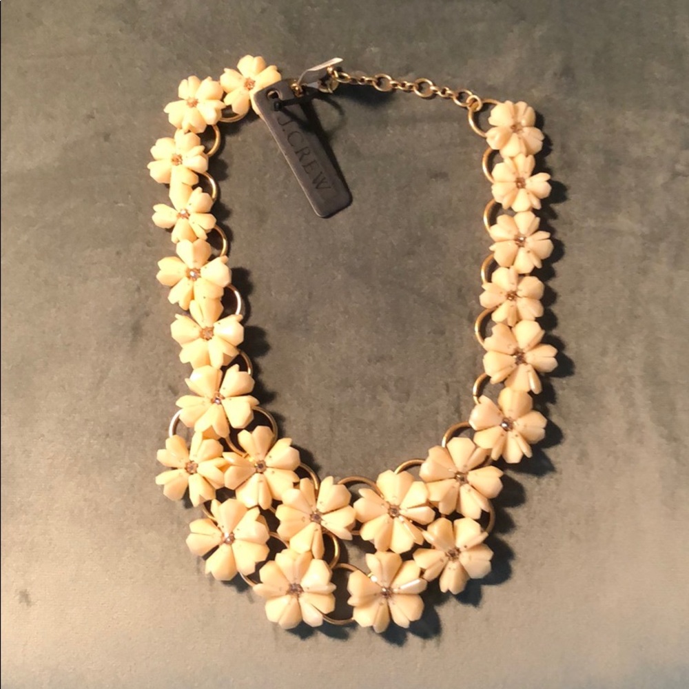 J Crew beautiful flower bib necklace